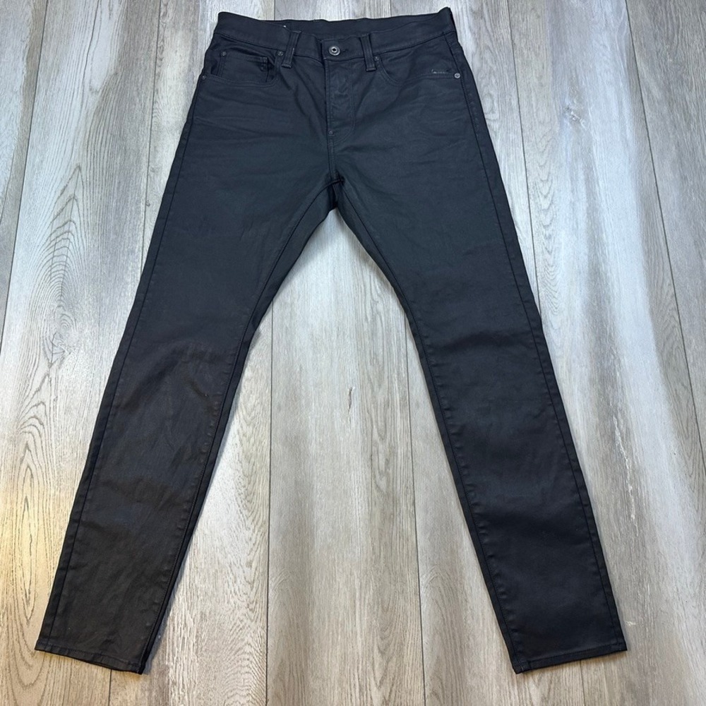 G-Star RAW Revend Skinny Waxed Jeans Mens 30x30 Gray Denim Slim Fit Casual Men